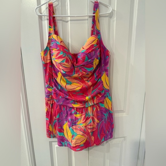 Sunsets Sienna Swim Dress - Oasis Sandbar Rib Size 22 NWT - Picture 2 of 10
